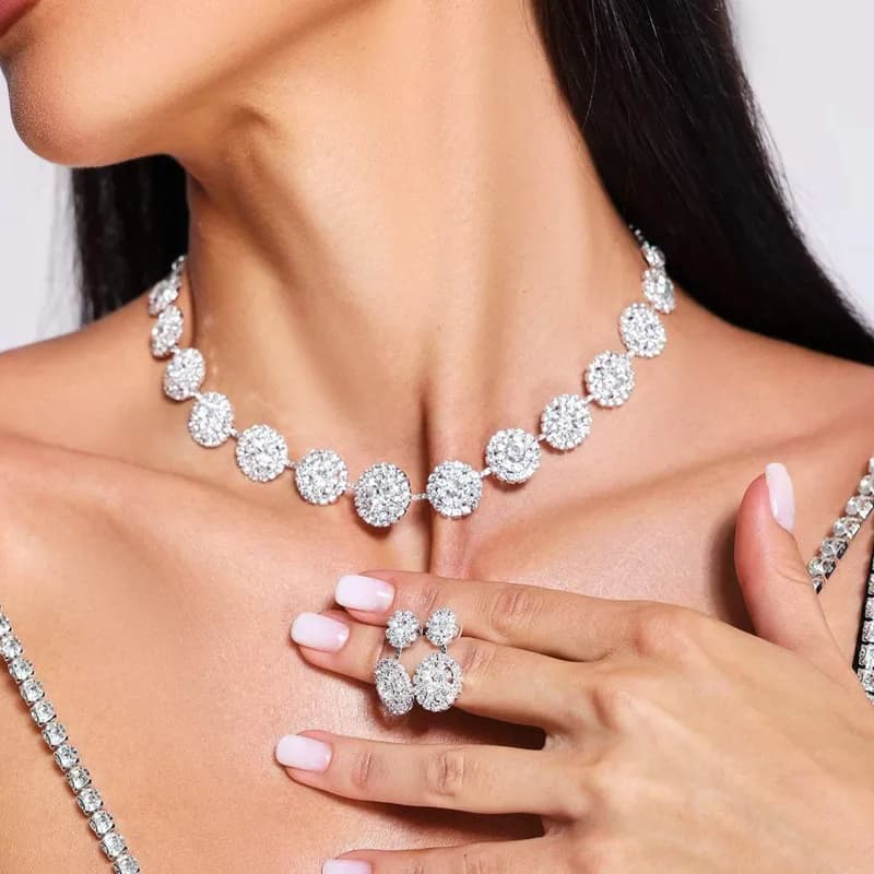 Aveline Halo Rhinestone Set