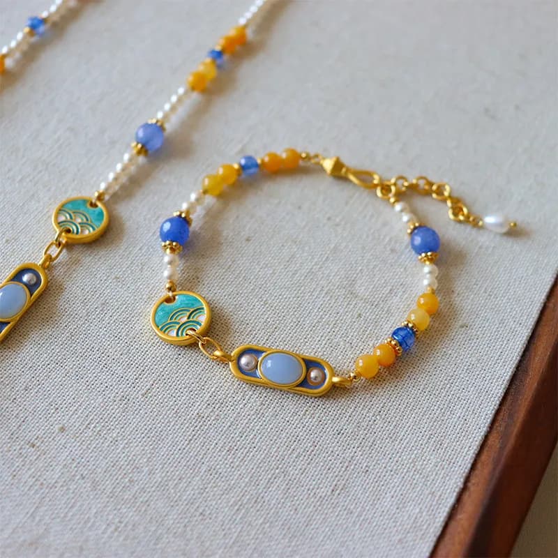 Sana Beaded Medallion Bracelet
