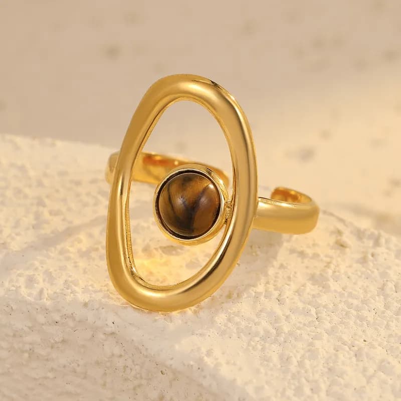 Tara Tiger's Eye Loop Ring